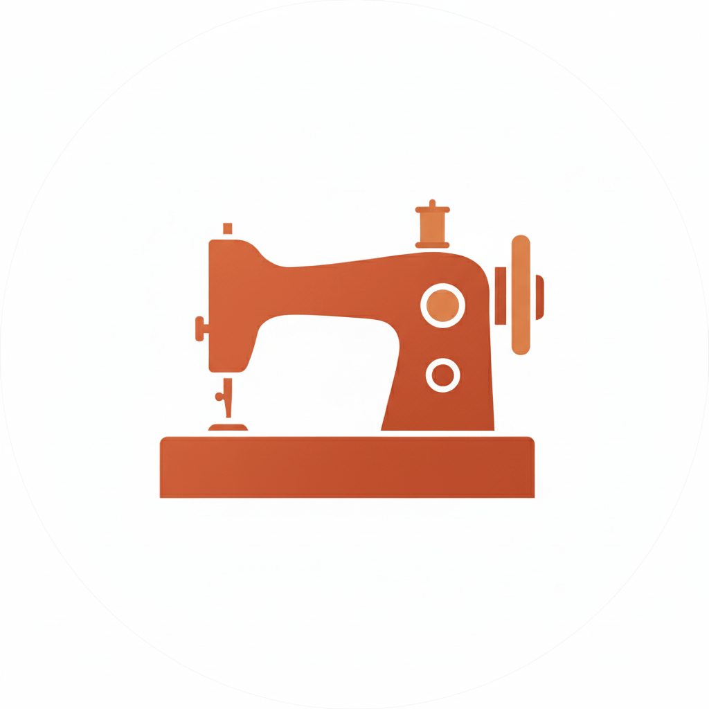 Flat sewing machine icon